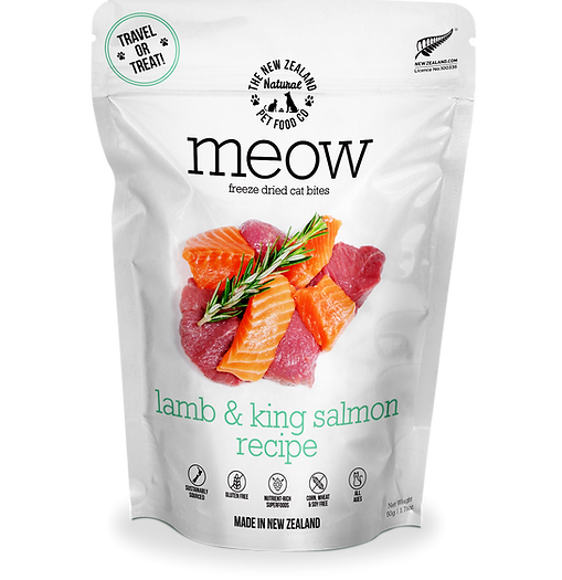 New Zealand Pet Food Co. Cat Meow Lamb & King Salmon Treats 50g