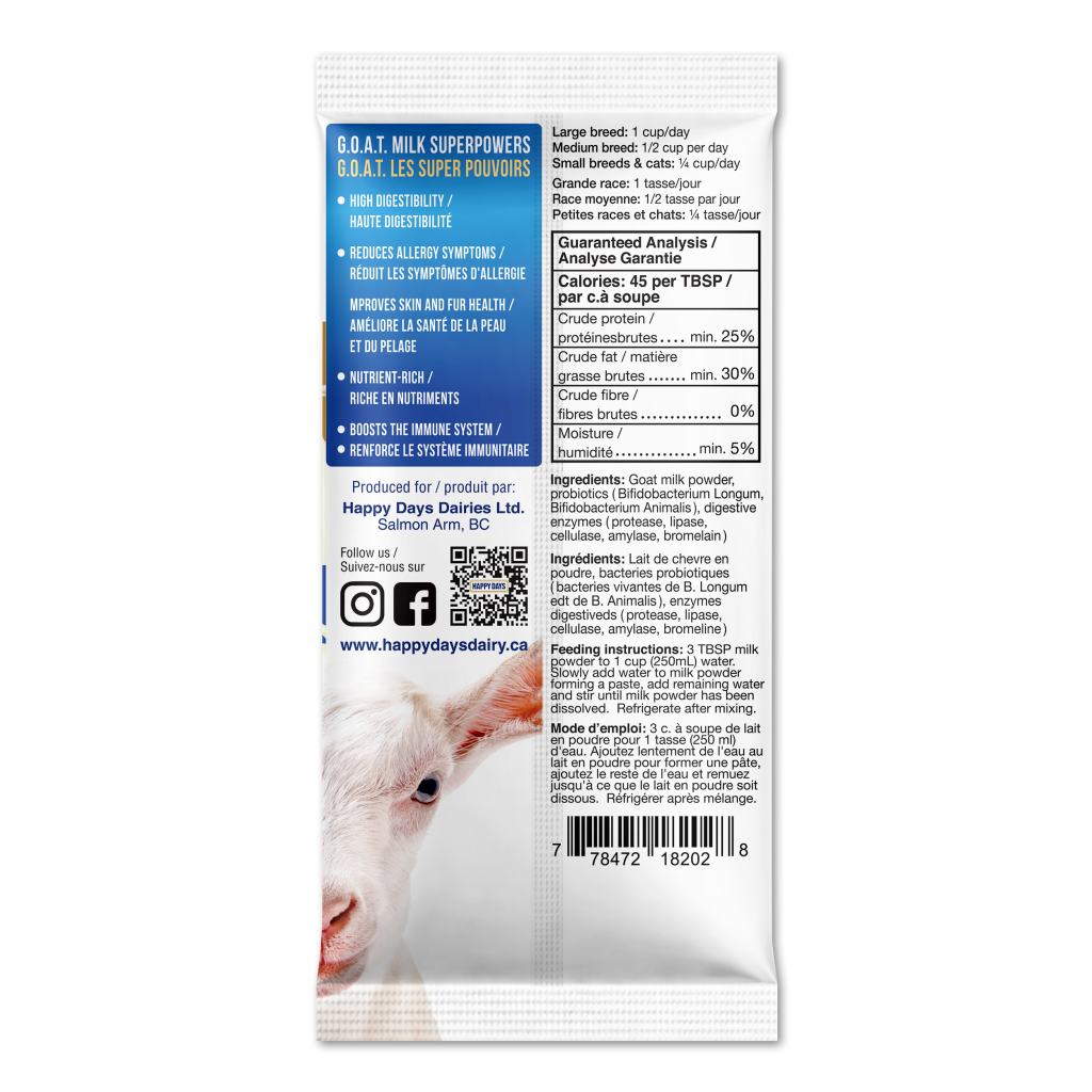 Happy Days Goat Milk Powder Single Serve