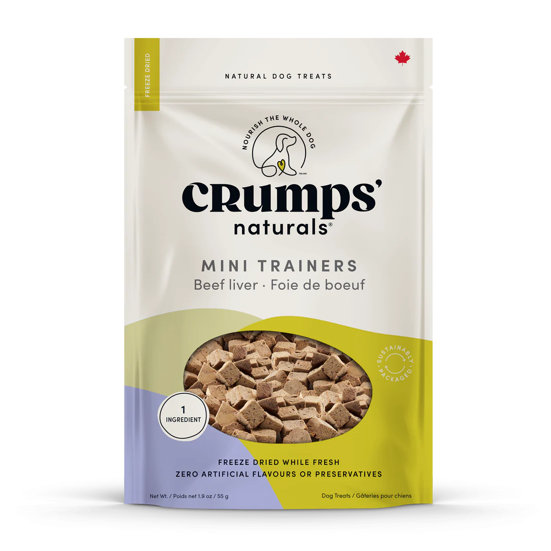 Crumps Mini Trainers Freeze Dried Beef Liver Dog Treats