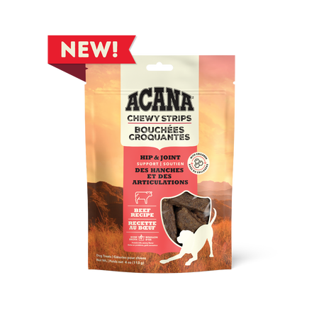 Acana Dog Treat Chewy Strips Hip & Joint Beef