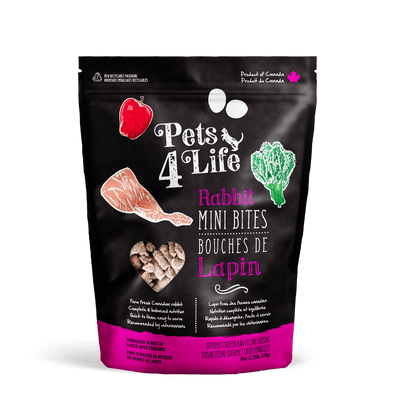 Pets 4 Life Raw Rabbit Mini Bites for Cats