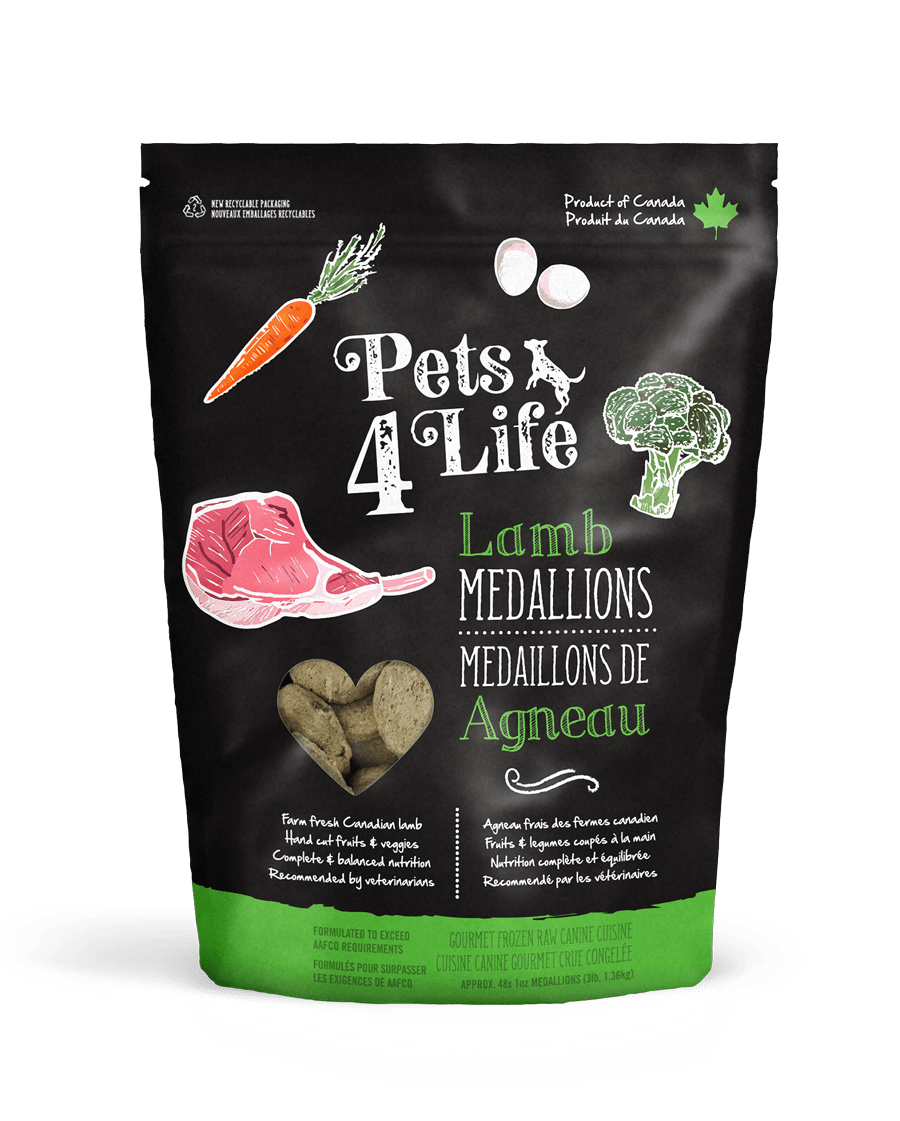Pets 4 Life Dog Raw Lamb Medallions FINAL SALE NO EXCHANGE OR REFUNDS