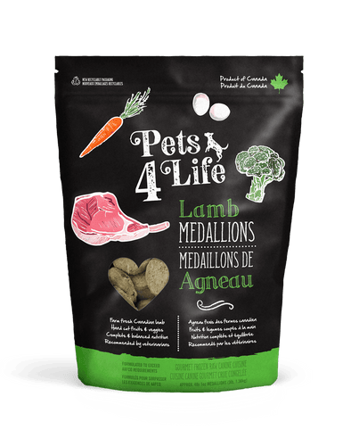 Pets 4 Life Raw Lamb Medallions for Dogs
