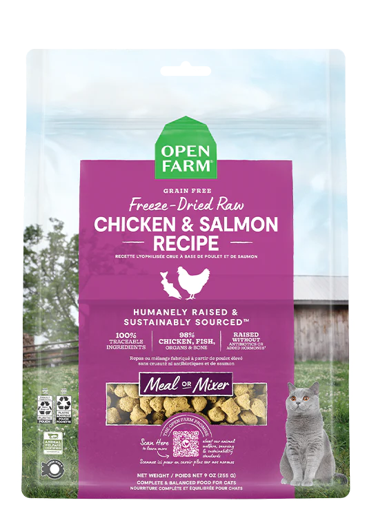 Open Farm Cat Freeze-Dried Raw Chicken & Salmon Morsels