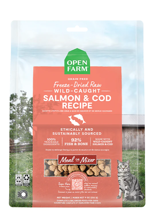 Open Farm Cat Freeze-Dried Raw Salmon & Cod Morsels