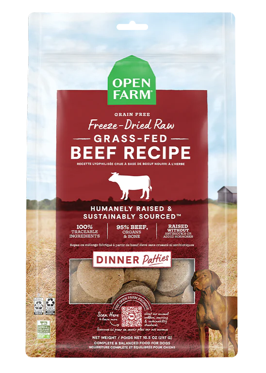 Open Farm Dog Freeze-Dried Raw Beef Patties