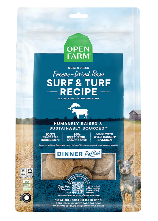 Open Farm Dog Freeze-Dried Raw Surf & Turf Patties
