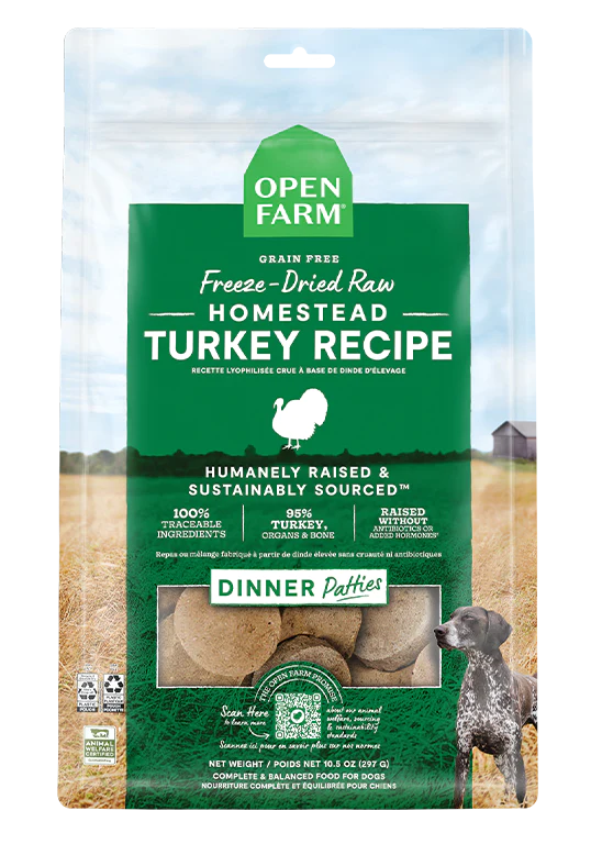 Open Farm Dog Freeze-Dried Raw Turkey Patties