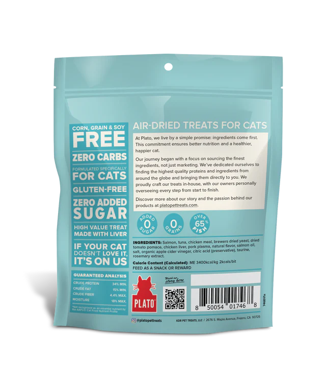 Plato Cat Air-Dried Treats Tuna & Salmon