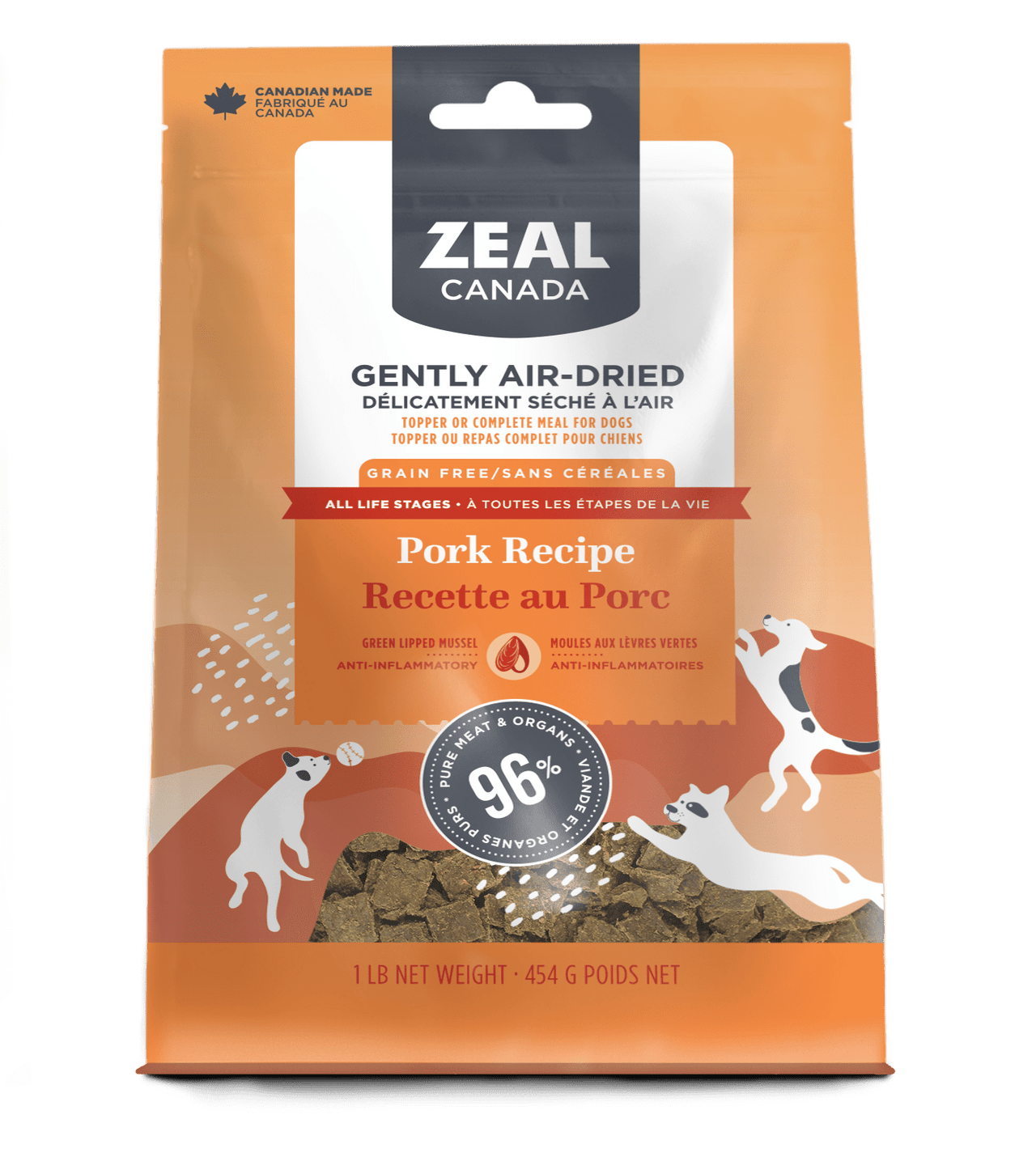 Zeal Dog Air-Dried GF Pork (Orange) *SPECIAL ORDER*