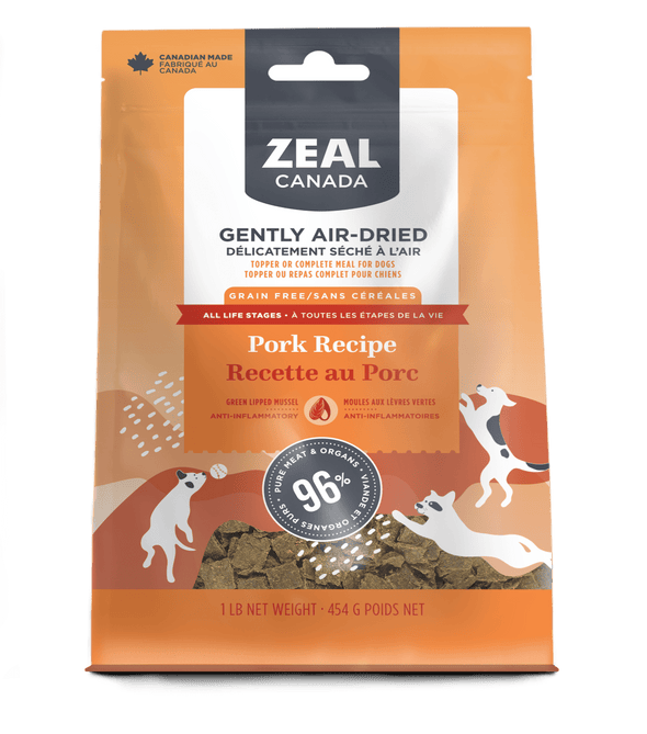 Zeal Dog Air-Dried GF Pork (Orange)