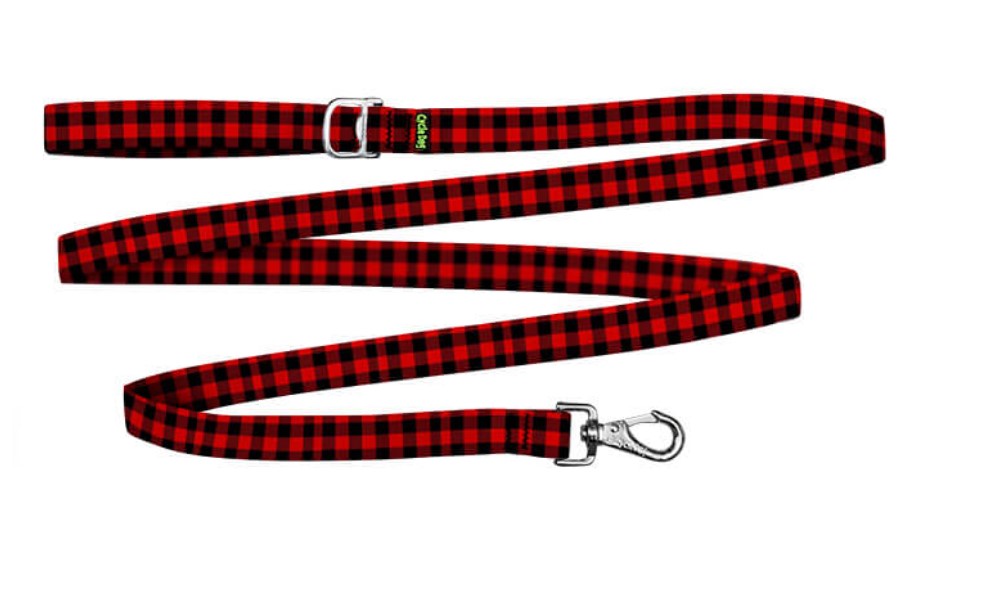 Leash - Cycle Dog 6ft Red Plaid