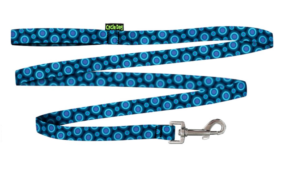 Leash - Cycle Dog 6ft Skinny Purple Blue Space Dots