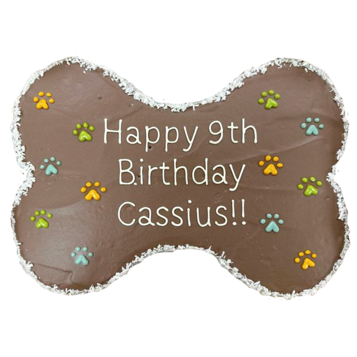 11" Bone Shaped Doggy Birthday Cake