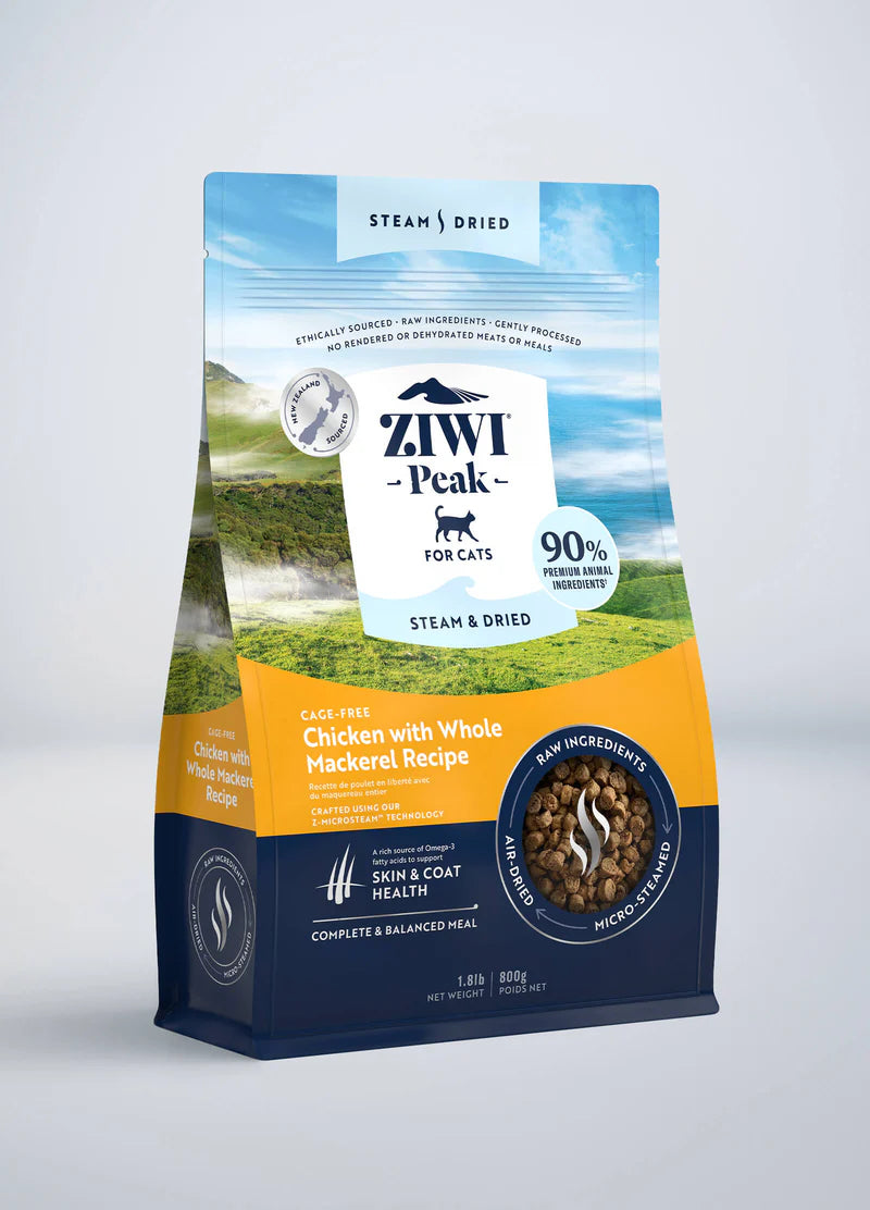 Ziwi Peak Cat Steam-Dried Chicken w/Whole Mackerel