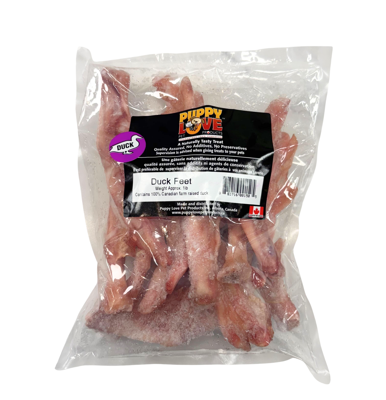 Puppy Love Raw Duck Feet
