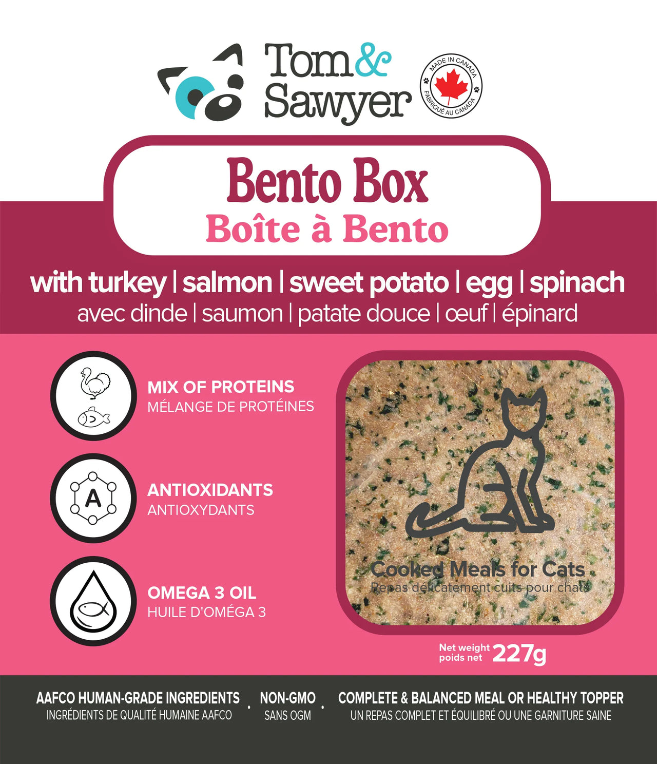 Tom & Sawyer Cat Gently Cooked Bento Box