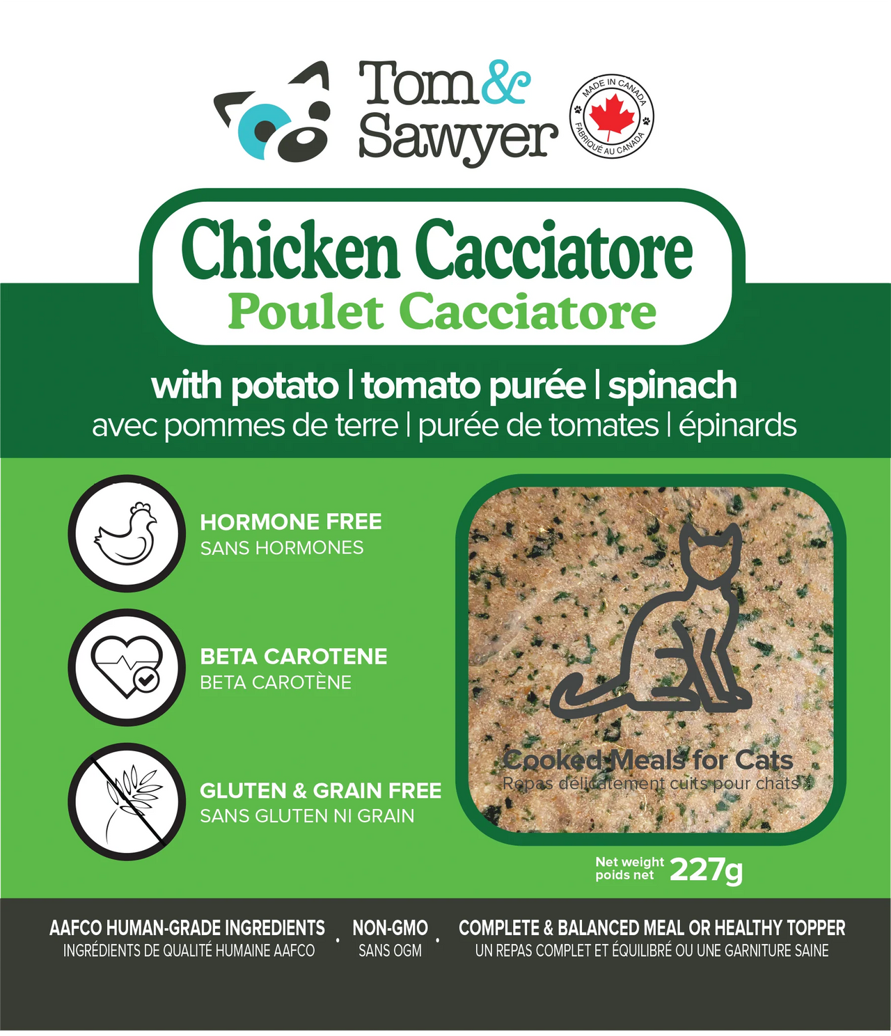 Tom & Sawyer Cat Gently Cooked Chicken Cacciatore