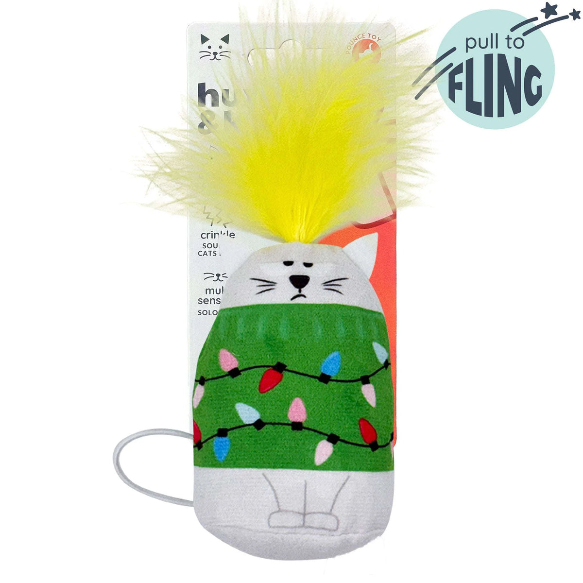 Huxley & Kent Cat Toy Holiday Meh' Christmas Kitty Flinger