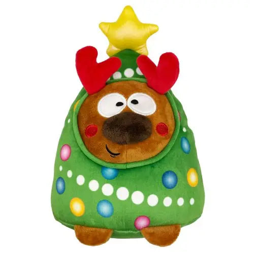 Huxley & Kent Dog Toy Holiday Pudgies Rocky Around Tree