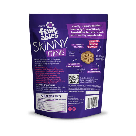 Fruitables Skinny Mini Apple Bacon Dog Treats