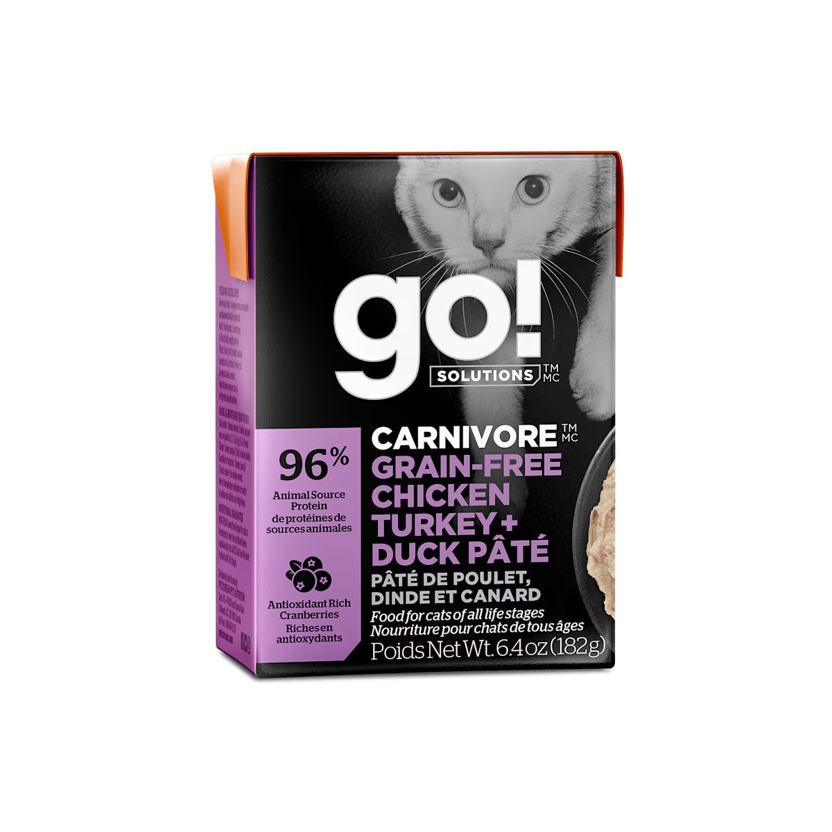 Go! Cat Tetra Carnivore Chicken, Turkey & Duck Pate