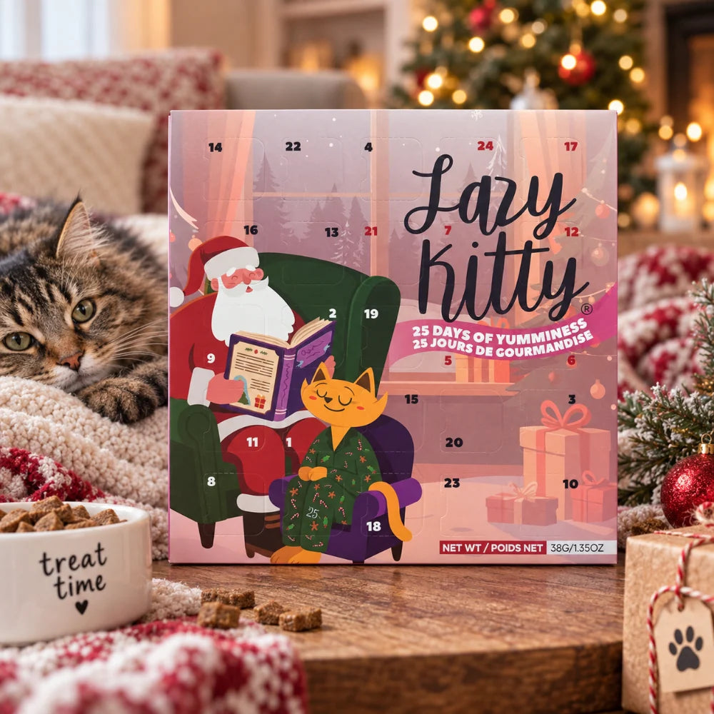 Lazy Kitty Advent Calendar w/Air-Dried Treats