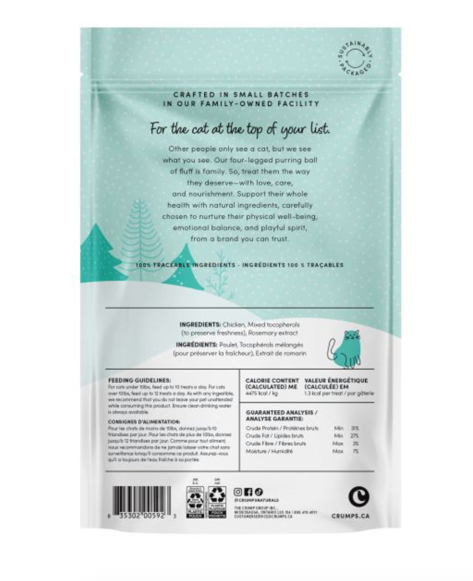 Crumps Cat Holiday Festive Freeze Dried Chicken
