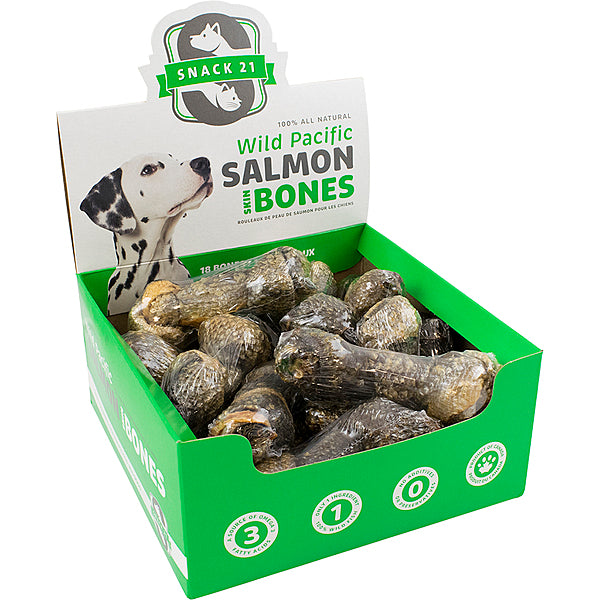 Snack 21 Dog Salmon Skin Bones