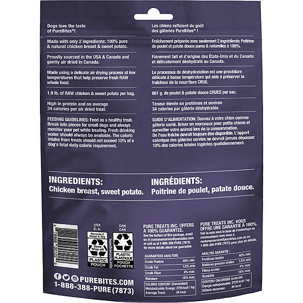 Purebites Dog Chicken Jerky & Sweet Potato 180GM