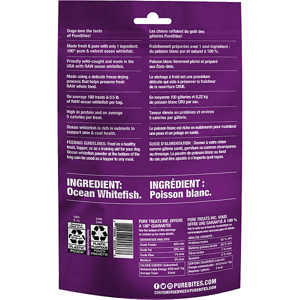 Purebites Dog Ocean Whitefish 50GM