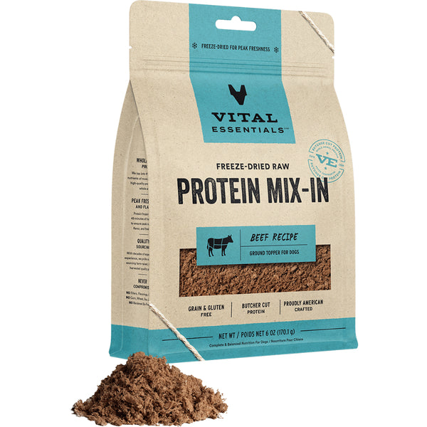 Vital Essentials Dog Freeze-Dried Mix-In Beef Topper Ground