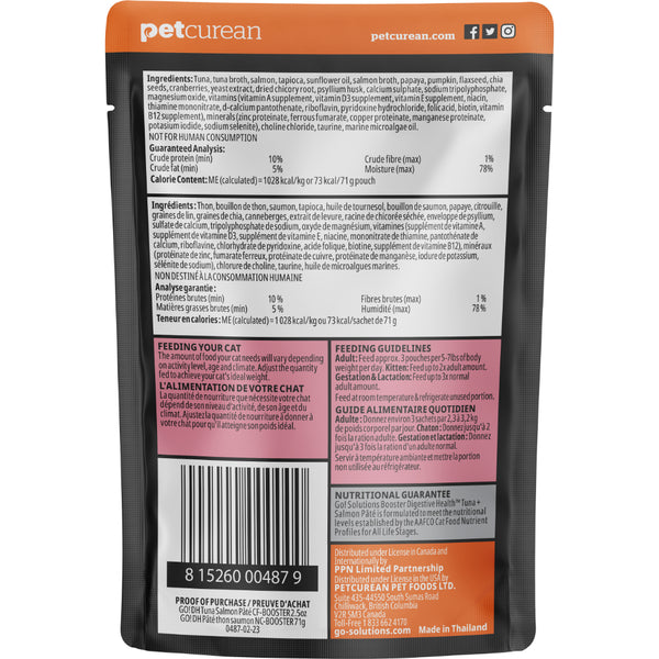 Go Cat Booster Digestive Tuna + Salmon Pate