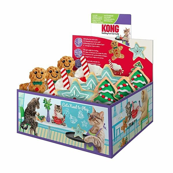 KONG Cat Toy Holiday Scrattles Cafe