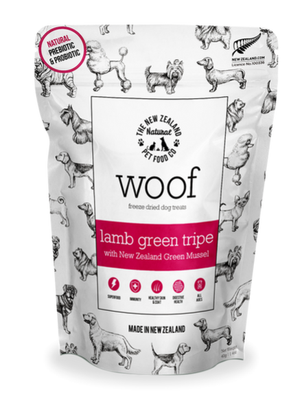 New Zealand Pet Food Co. Dog Woof Lamb Green Tripe Treats