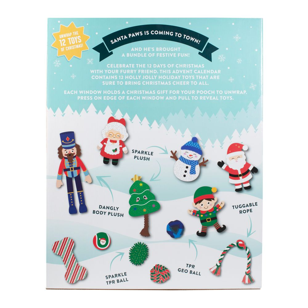 Fringe Dog Toy Furry Little Christmas Advent Calendar