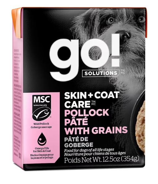 Go! Dog Tetra Skin & Coat Pollock Pate CLEARANCE FINAL SALE