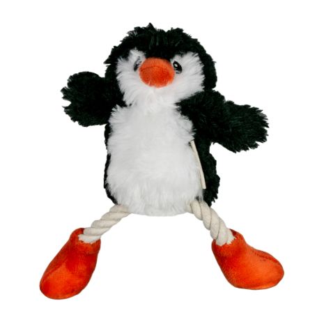 Tall Tails Dog Toy Holiday Penguin Pull-Through Rope Tug