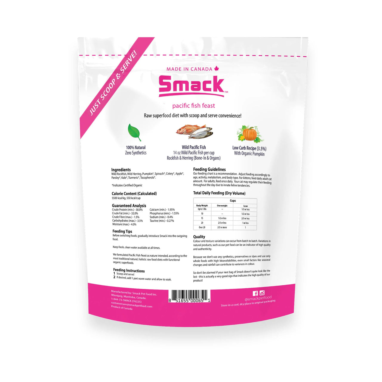 Smack Cat Pacific Fish Feast Dehydrated Raw