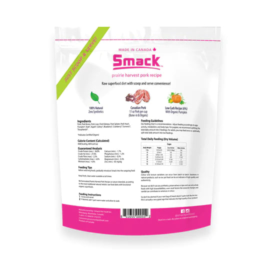 Smack Dog Prairie Harvest Pork Dehydrated Raw