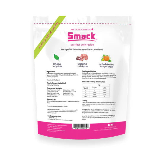 Smack Cat Purrfect Pork Dehydrated Raw