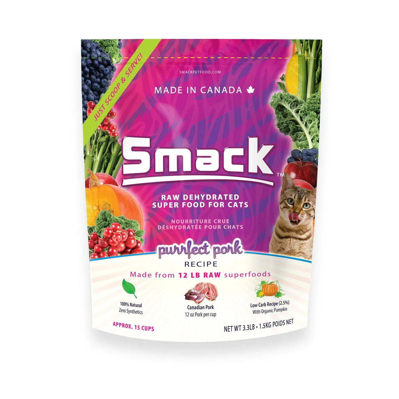 Smack Cat Purrfect Pork Dehydrated Raw