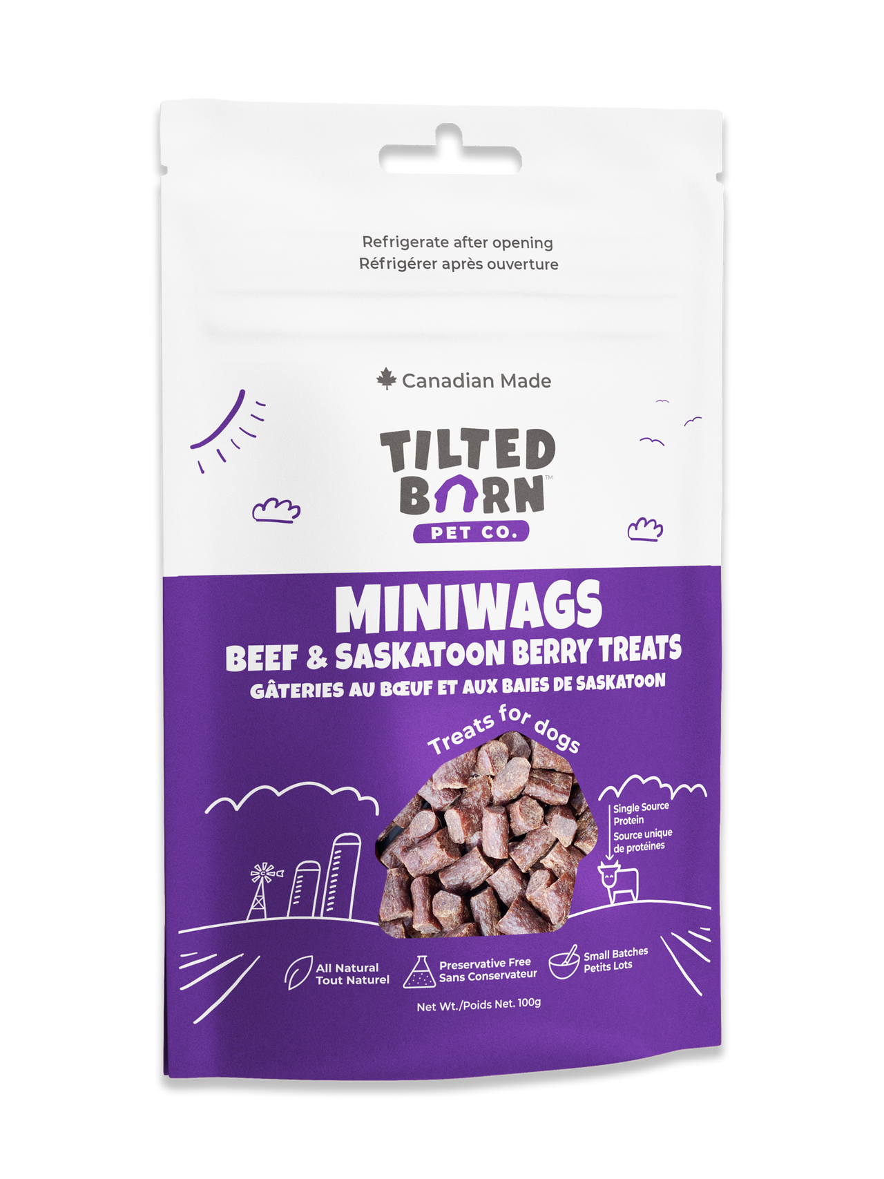 Tilted Barn Mini Wags Beef & Saskatoon Berry SEASONAL