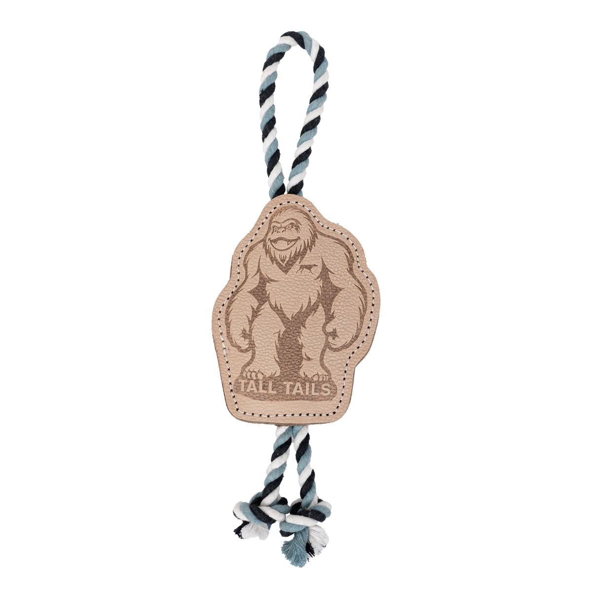 Tall Tails Dog Toy Natural Leather Big Foot Rope Tug