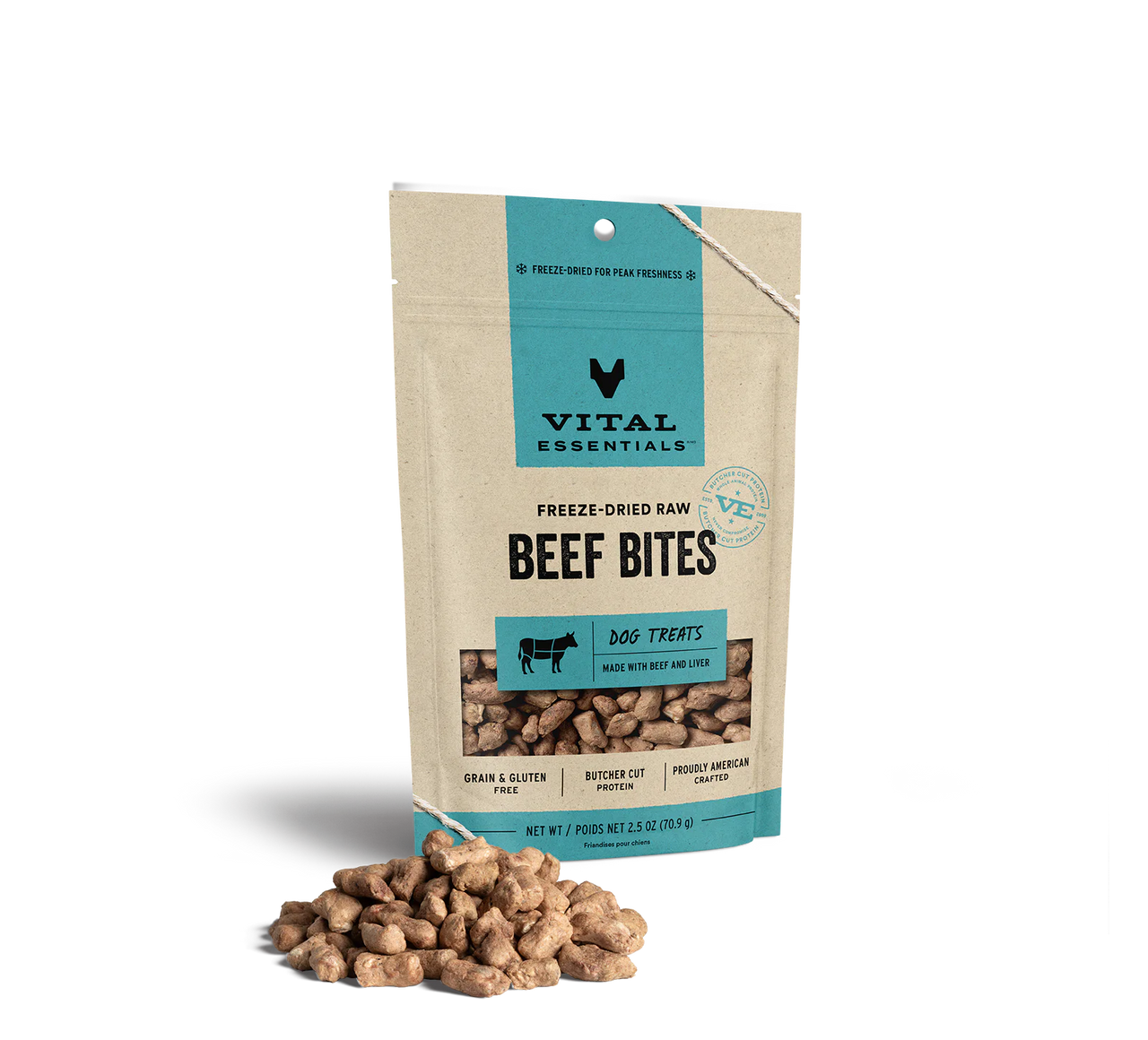 Vital Essentials Dog Treats Beef Bites