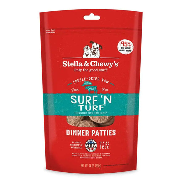 Stella & Chewy's Surf & Turf Freeze-Dried Raw Dinner Patties for Dogs