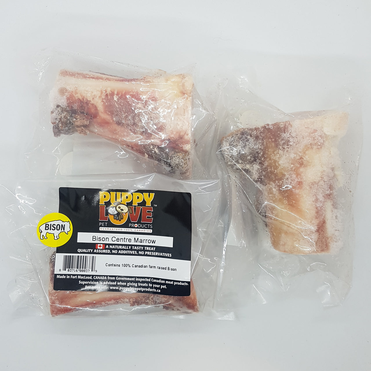 Puppy Love Raw Bison Centre Cut Marrow Bone (4754890948667)