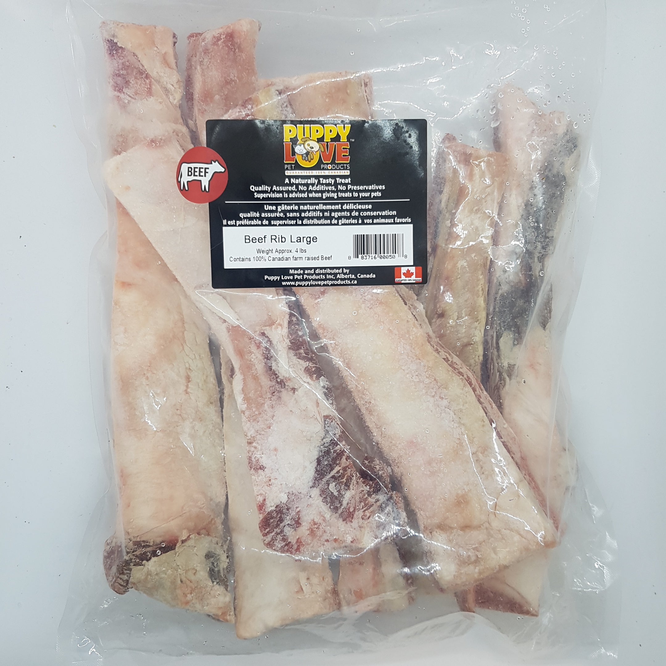 Puppy Love Raw Beef Rib Bones