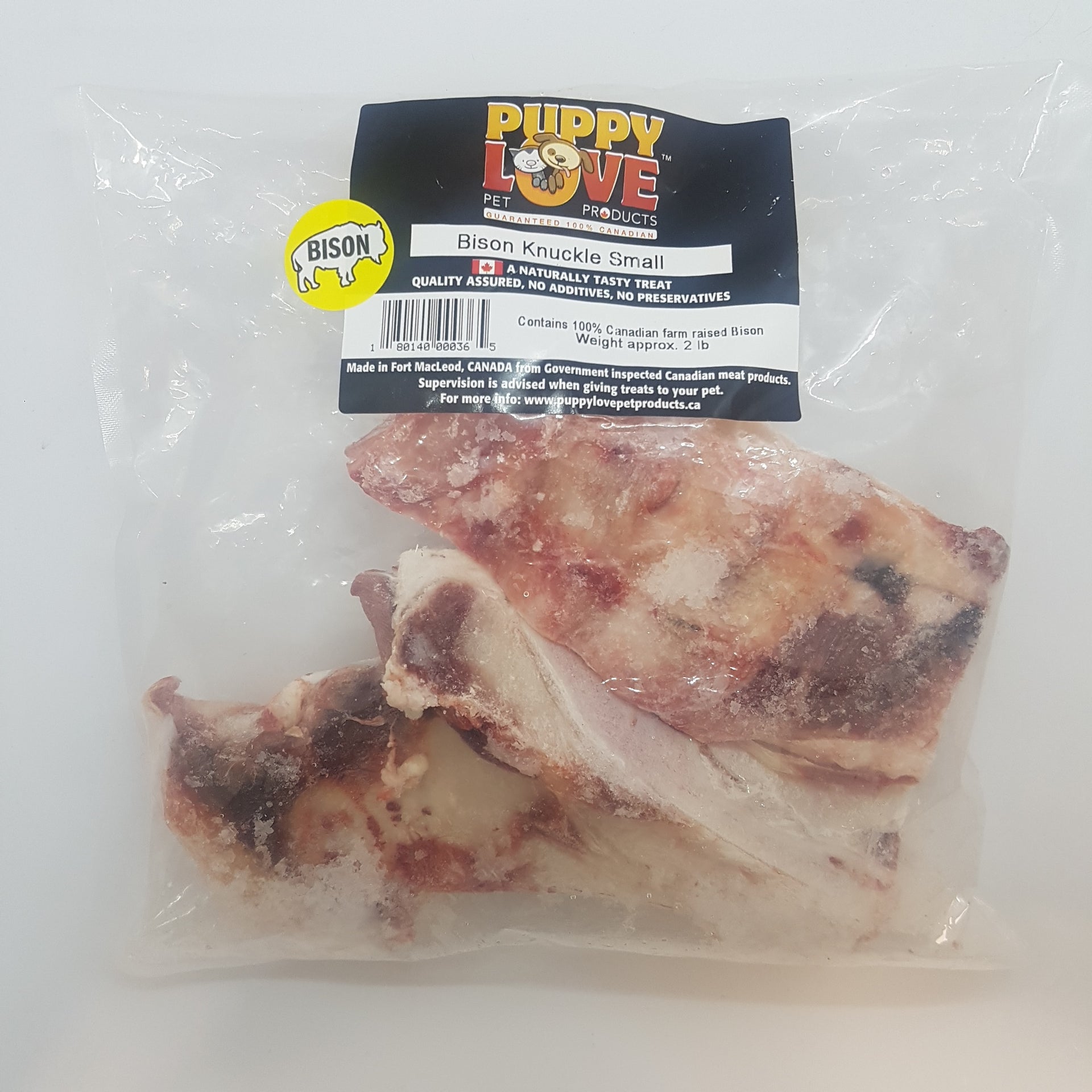 Puppy Love Raw Bison Knuckle Bones (4754881970235)