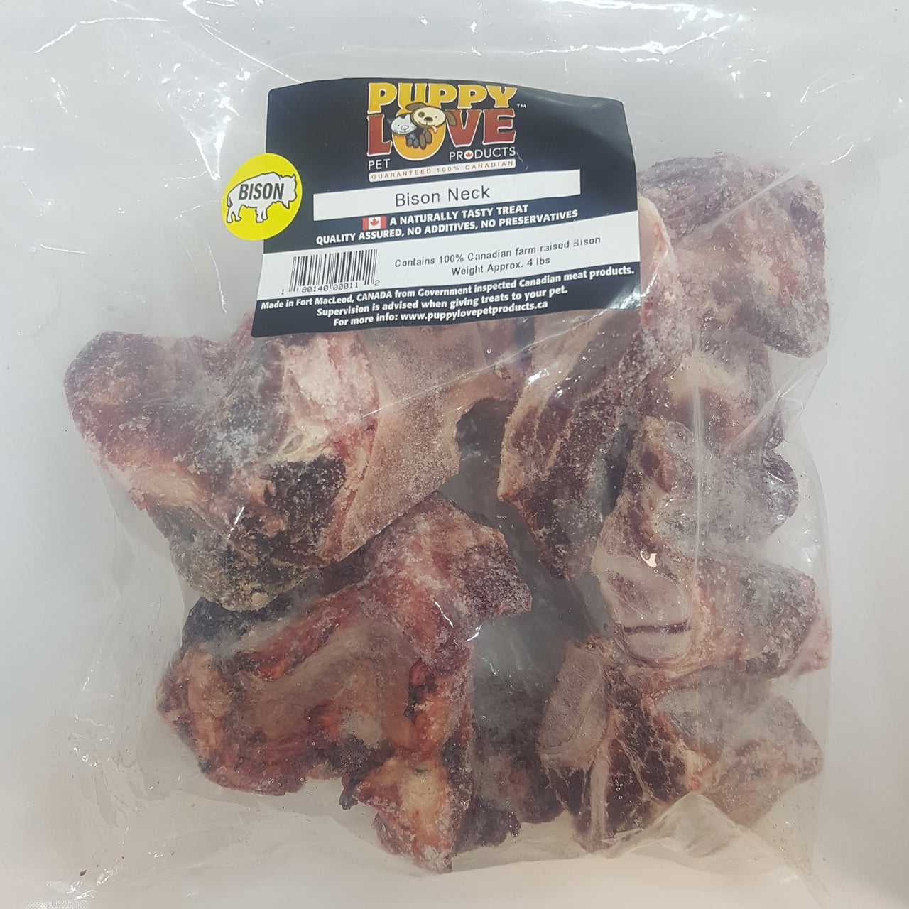 Puppy Love Raw Bison Neck Bones (4754886688827)